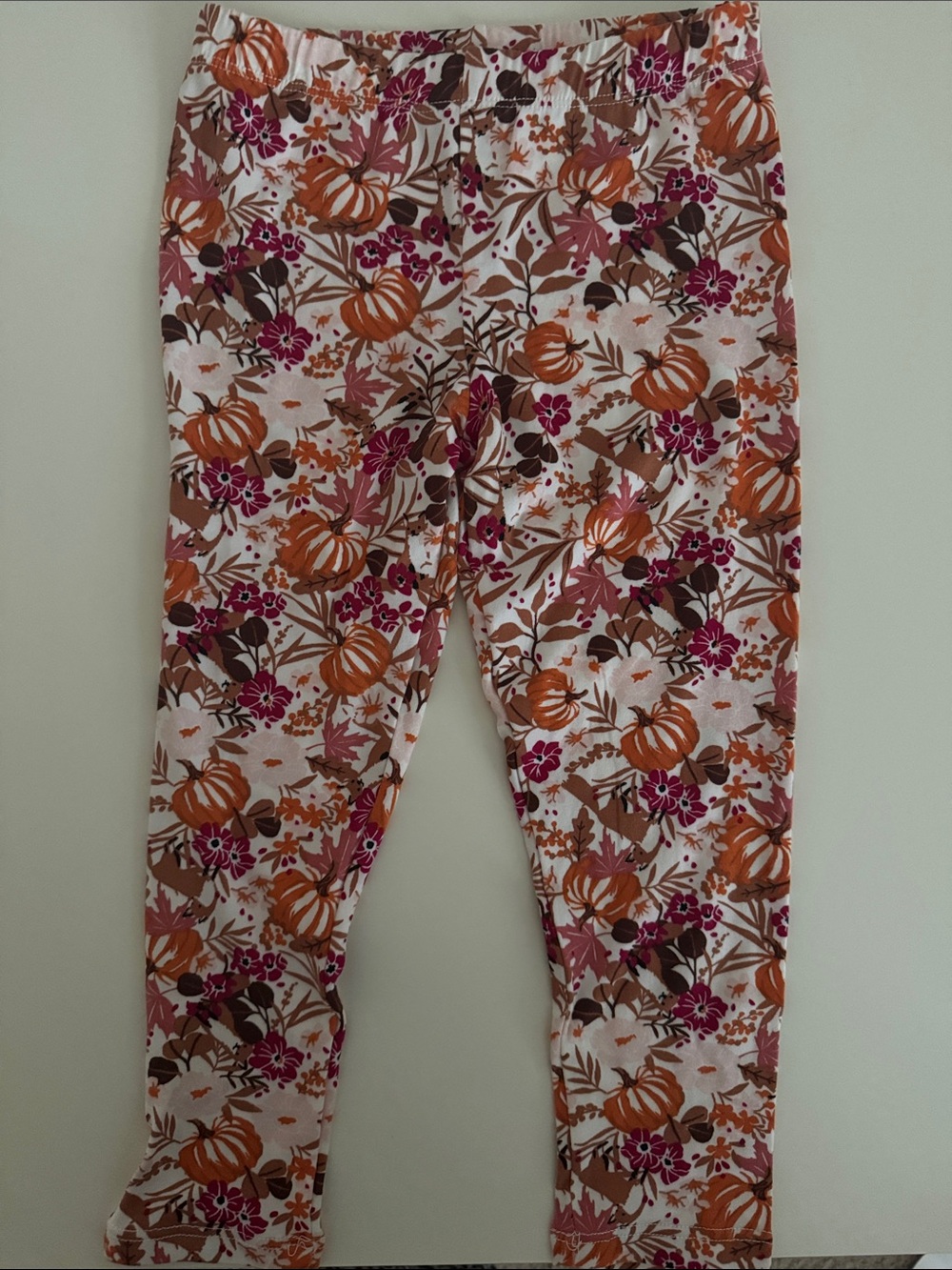 Tahari Girl Pumpkin Floral Leggings Girls Fall Leggings NWOT